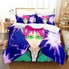 Anime The Disastrous Life of Saiki K Kusuo Bedding Set Boys Girls Twin Queen Size Duvet Cover Pillowcase Bed Kids Adult