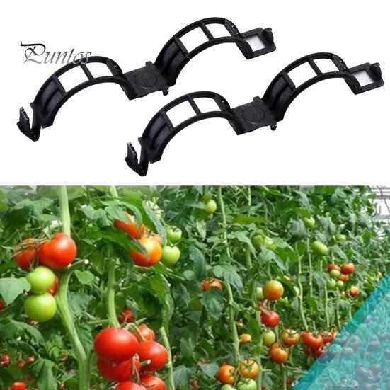 50/100Pcs Plant Clips Easy To Use Plastic Plant Support Clips Clear Tomato Clips Hollow Design Stem Support Clip for Vertical Gardening Climbing