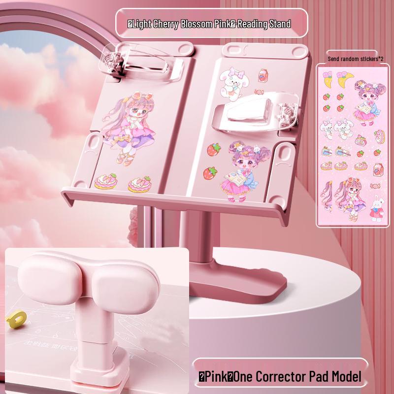 Adjustable Children's Book Stand: Multipurpose Reading Rack & Book Clip Holder.