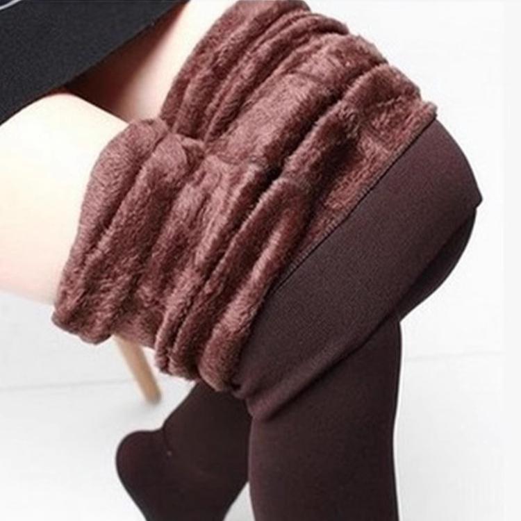 Mote Børstet Stretch Fleece foret Tykk Tights Varme Vinterbukser Varme Leggings