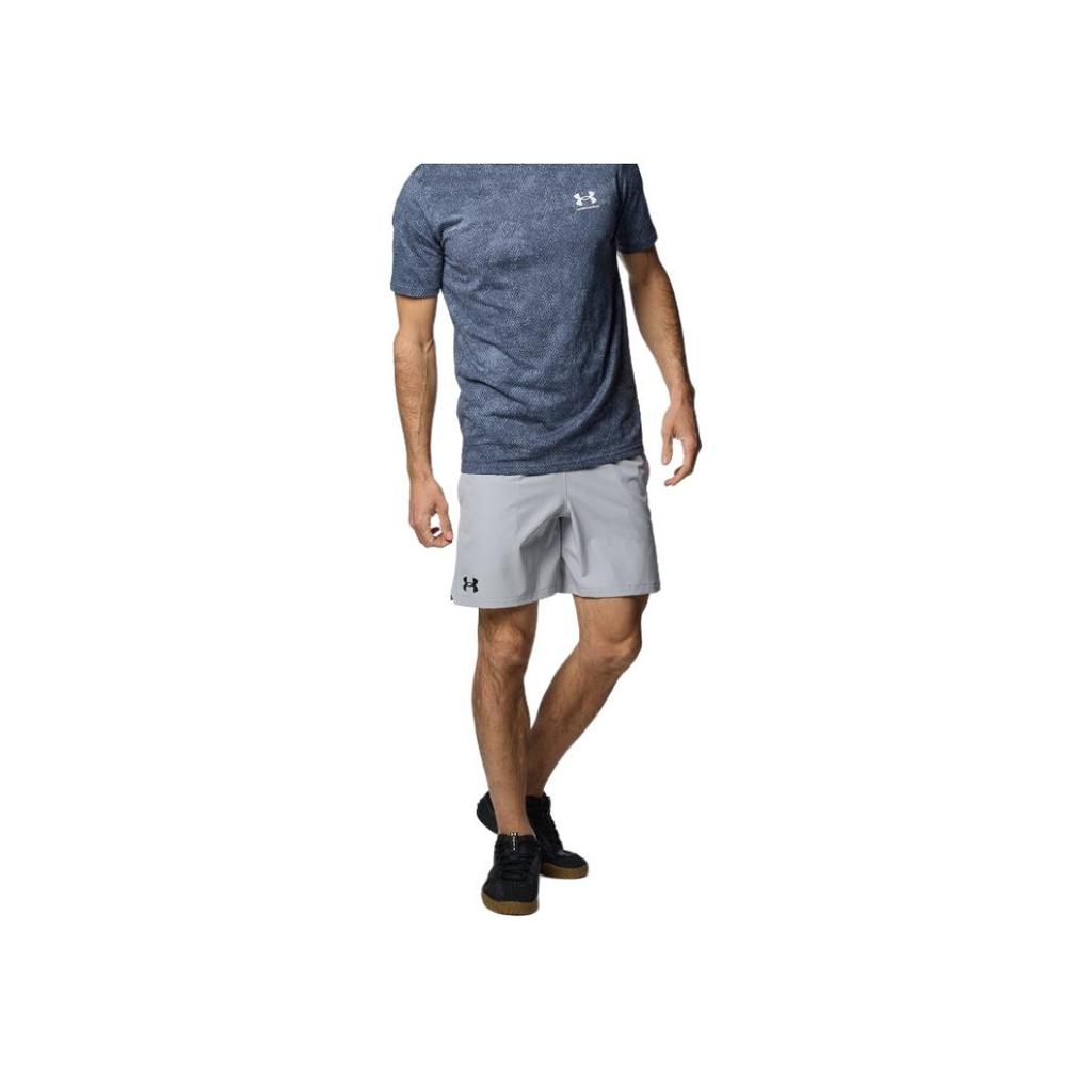 Under Armour Solid Color Lace-Up Logo Casual Shorts Men Shorts Gray 1384809-011