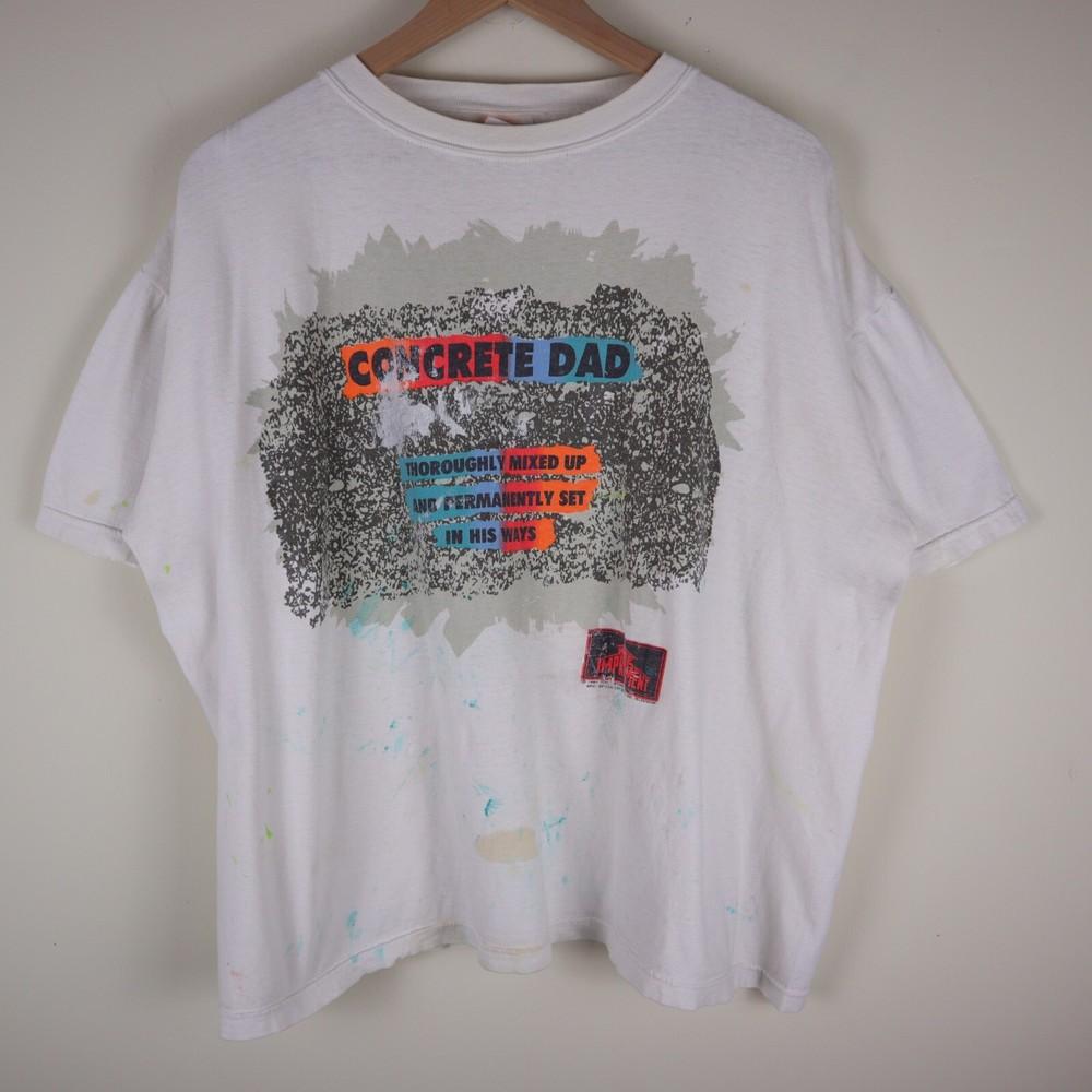 

Vintage 1994 Home Improvement Concrete Dad Shirt Distressed Adult 2XL 25.5x24.5 Unisex T-Shirt S