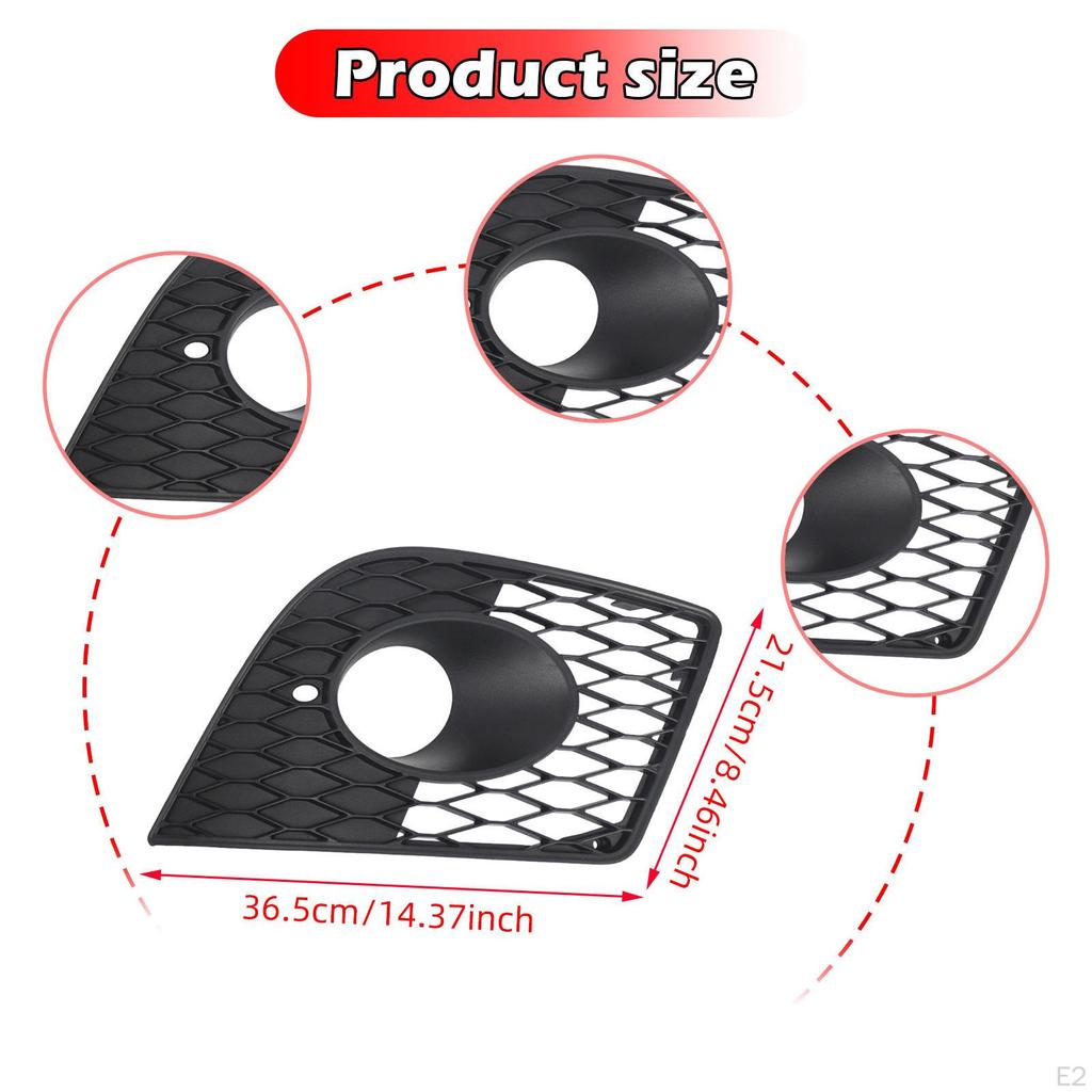 Right Front Outer Bumpering Grille Passenger Side Sturdy Practical Repairing Fog Light Grill