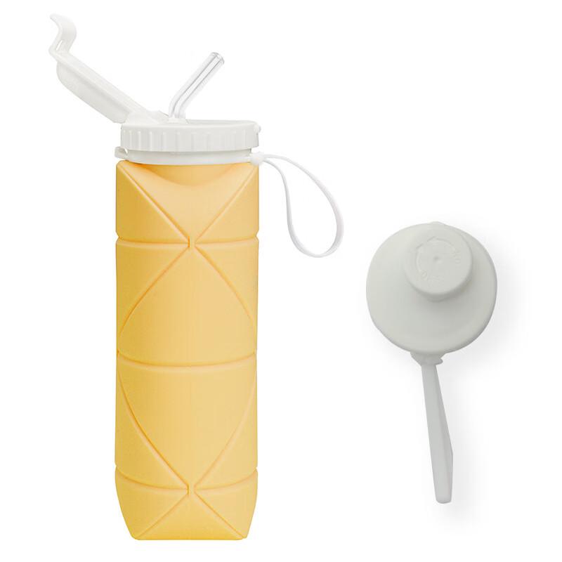 

Silicone Folding Water Bottle with Straw