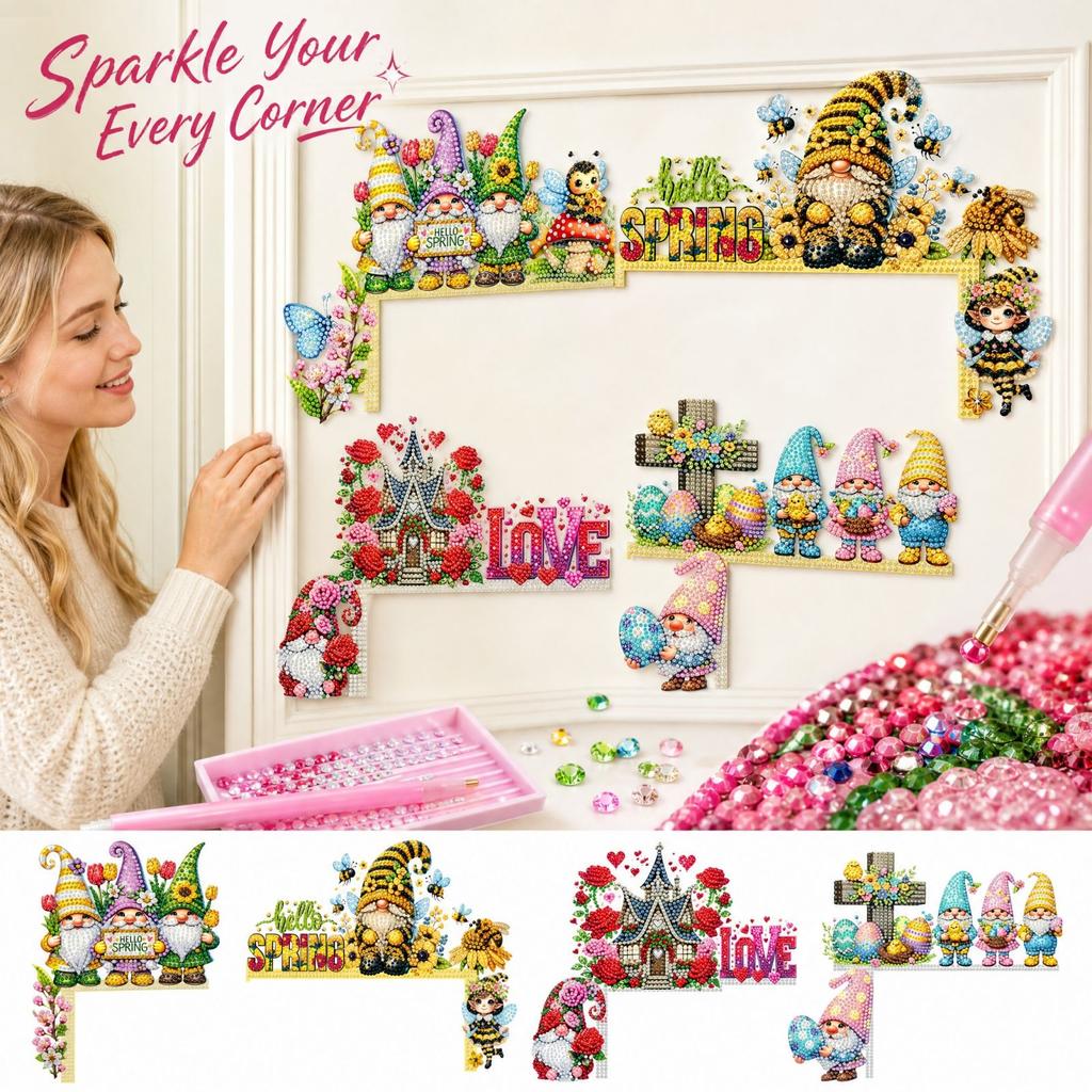 Kit for Door Corner Decoration - DIY Sticker with Special Shaped for Photo Frames, Doors, Home Wall Decor