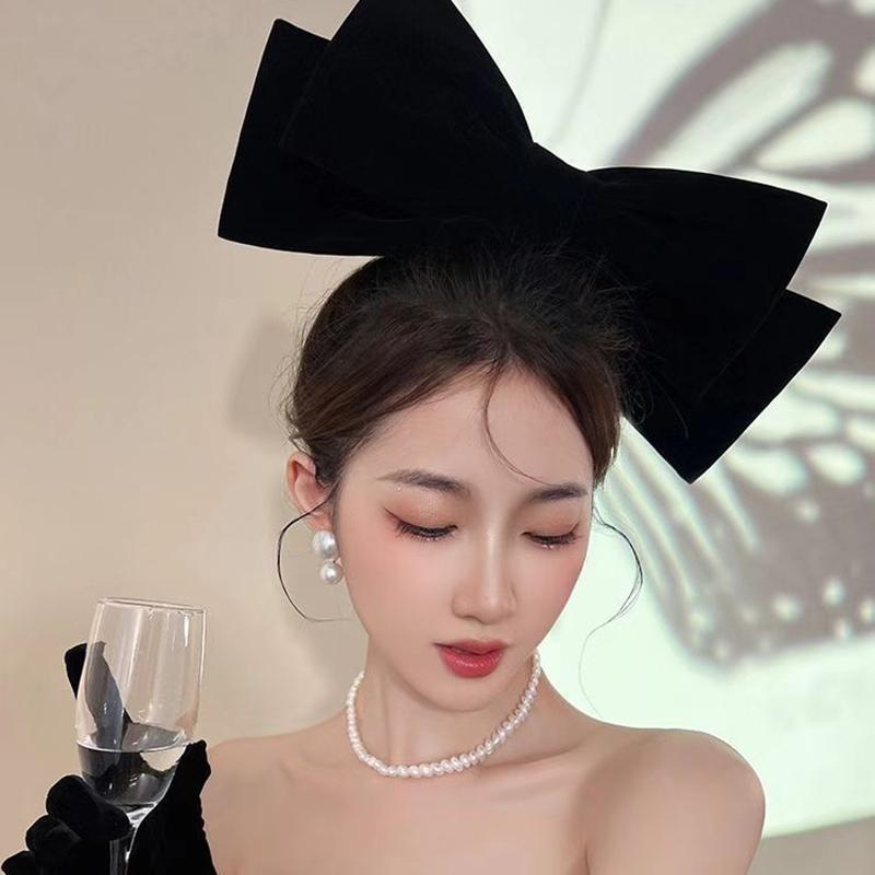 Neue übergroße Spange Schleife Haarspange für Damen Samt Schleife Kopfschmuck Haarnadel Haaraccessoires