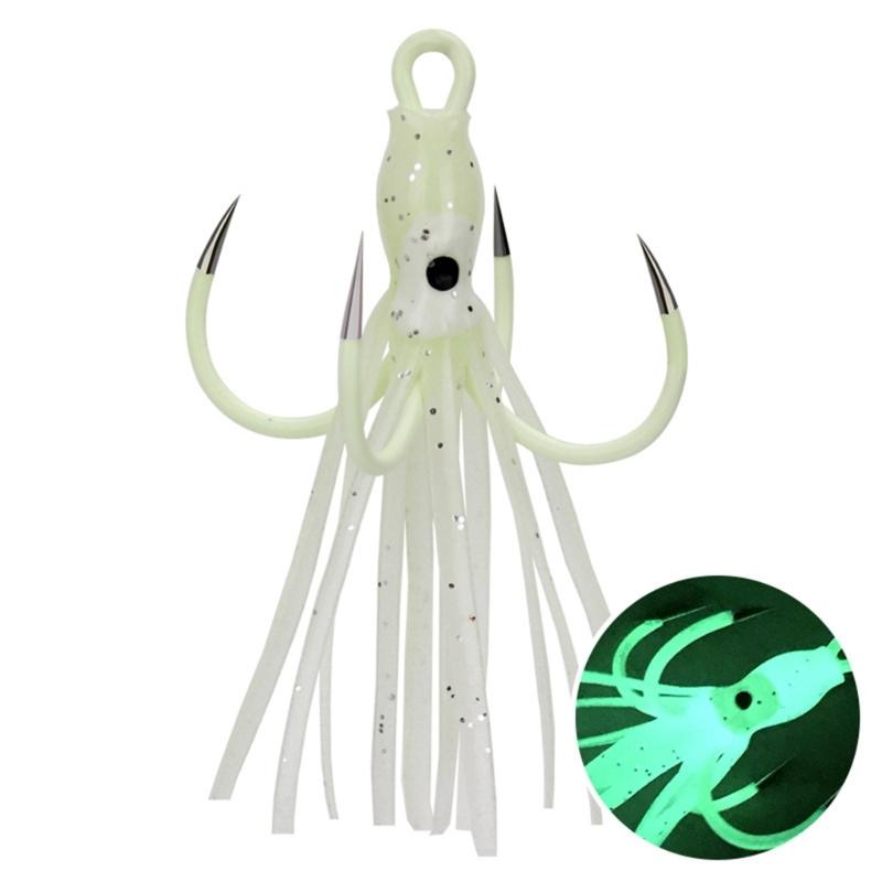5pcs Trolling Lures Glow Jig Squid Baits 6cm/6.2cm Fishing Artificial Baits Crankbait Lure Fishing Tackle