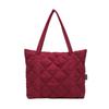 Borsa a tracolla casual da donna in piuma borsa a tote invernale a rombi
