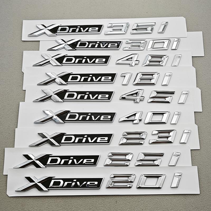 3D ABS Chrome Logo XDrive 18i 20i 23i 25i 30i 35i 40i 45i 48i Emblem Car Trunk Badge For BMW X3 X5 X6 F15 F16 F25 F30 Accessorie