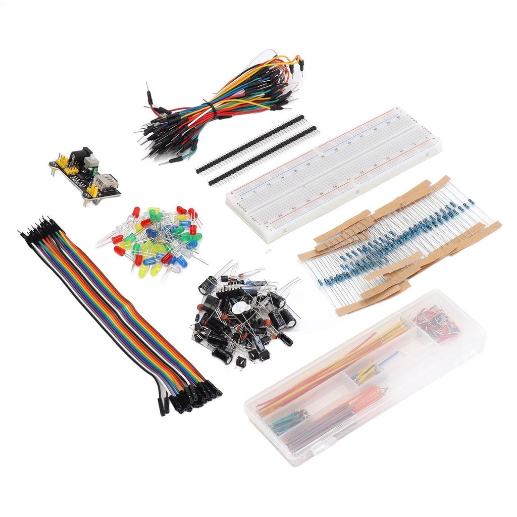 Elektronik-Bauteile-Kit Starter Spaß-Sortiment mit 830 Lötpunkten Breadboard für R3