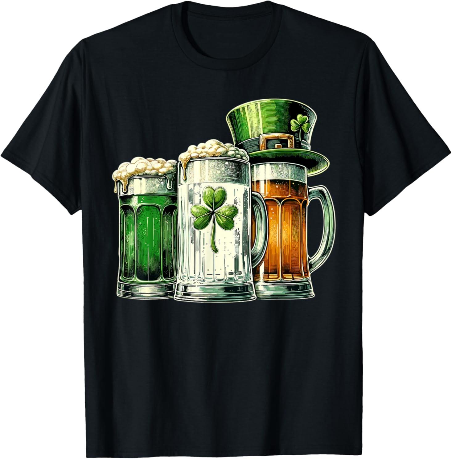 Irish Beer Ireland Flag St Patricks Day T-Shirt XXL