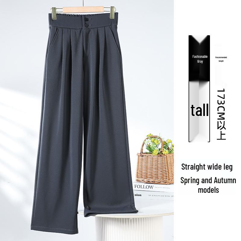 Plus Size Four-Way Stretch Warm Slimming Wide-Leg Straight Pants for Women, Autumn/Winter 2025. 6XL