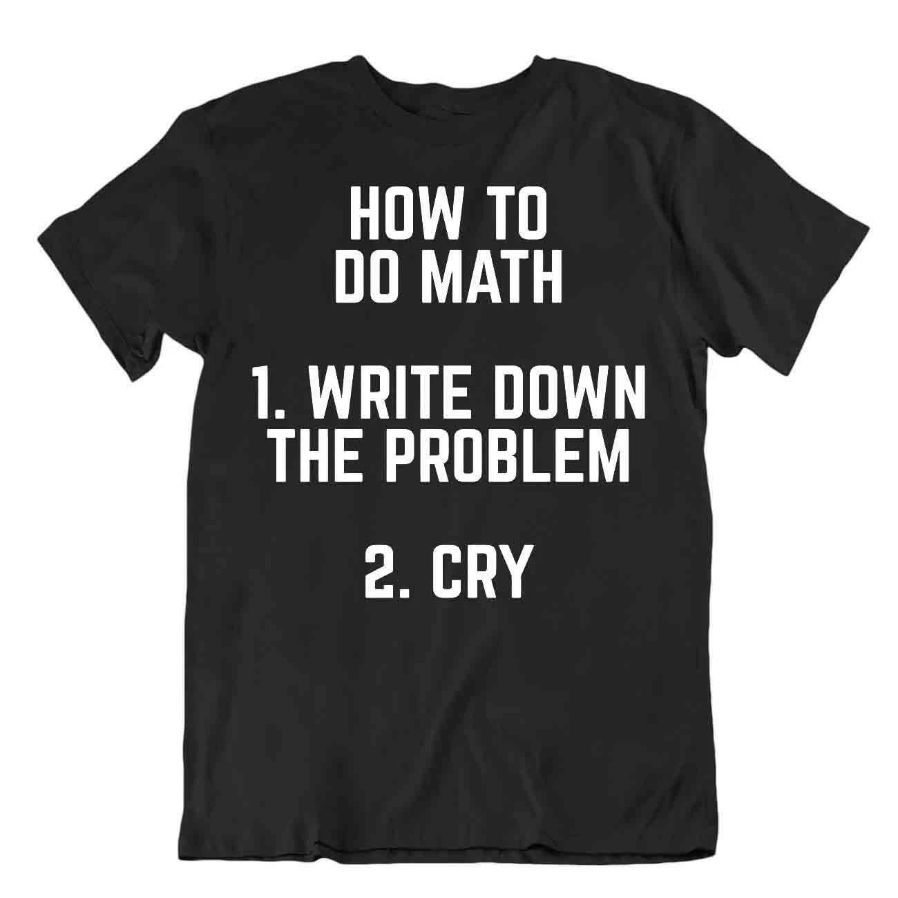 How To Do Math T-Shirt Math Teacher Problem Tee Comic Nerdy Math Shirt L