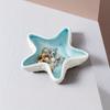 Seaside Blue Starfish Jewelry Plate Valentine Day