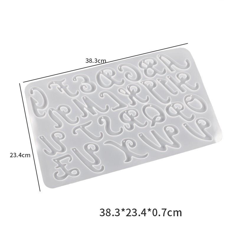 Silicone Letter Keychain Mold Alphabet Jewelry Pendant Resin Epoxy Casting Mould