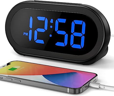 Home Decoration Small LED Alarm Clock Wooden Digital Desk Clock Reloj Simple Smart Digital Table Clock