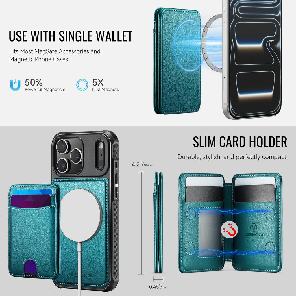 2 in 1 Detachable Magnetic Card Solt Wallet Leather Case for iPhone 17 Pro Max 16 Plus 15 14 13 12 11 RFID Bag For Magsafe Cover
