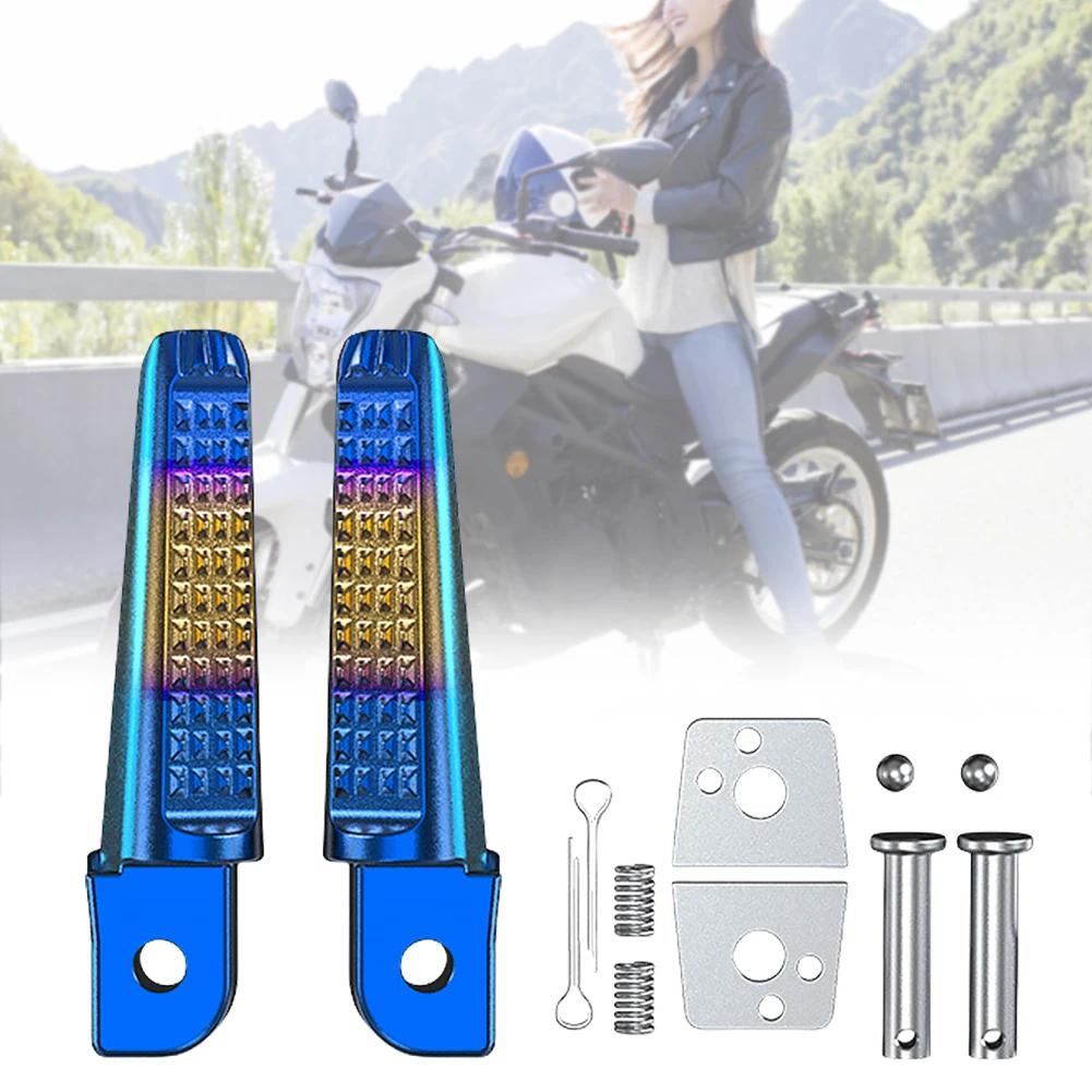 1 Paar Fußrasten Aluminiumlegierung Hinterradfahrer-Fußrasten Motorrad-Hinterfußrasten für Honda Phantom 150 CB190R für Yamaha
