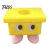 Kids Cartoon Bathroom Ornament 3D Printed Stool Toothbrush Holder, Waterproof Moisture-Proof Cute Small Feet Compact Storage Organizer for Accessories