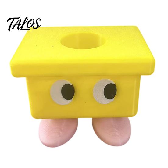 Kids Cartoon Bathroom Ornament 3D Printed Stool Toothbrush Holder, Waterproof Moisture-Proof Cute Small Feet Compact Storage Organizer for Accessories