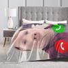 John Pork Is Calling Super Warm Blanket  Picnic Plush Throw Blanket Funny Bedroom Flannel Bedspread Sofa Bed Cover