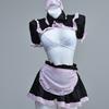 Sexy Lingerie Semi-transparent Maid Maid Uniform Sexy Chiffon Transparent Nightdress Cute Girl