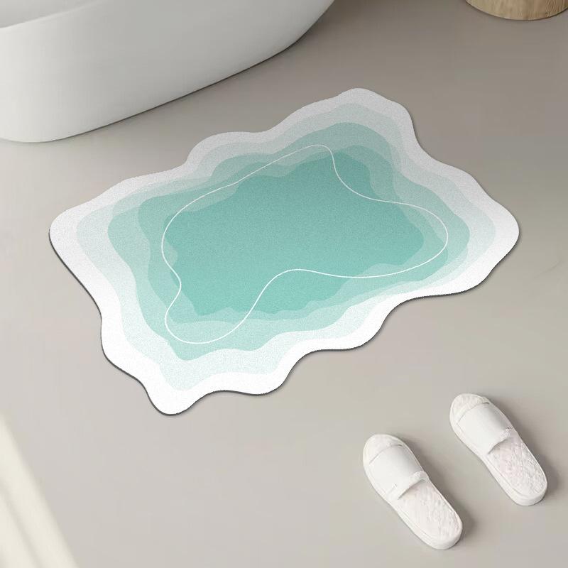 

Modern Simple Diatom Mud Bath Moisture Absorbing Toilet Irregular Moisture Absorbing Dirty Non-slip Easy To Clean The Foot Cushion 40 * 60cm