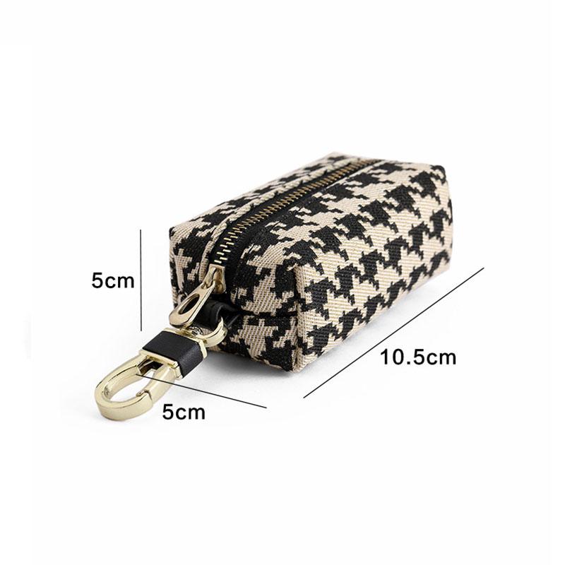 New Fashion Houndstooth Key Bag for Women Multifunctional Card Bag Coin Purse Lipstick Earphone Car Key Storage Bag Key Wallet