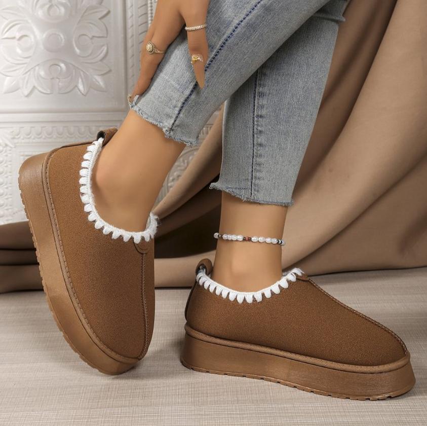 

2026 Winter Suede Boots for Women Brand Women Snow Boots Outdoor Short Plush Woman Ankle Boots Botas Mujer Botines Para Mujeres 36 коричневый