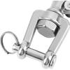 Walfront 304 Stainless Steel Swivel Lifting Hook with 650kg/1000kg WLL, Silver, 13.56.5cm/5.312.56in (650KG), 15.58.5cm/6.13.35in(1000kg), 258g458g,