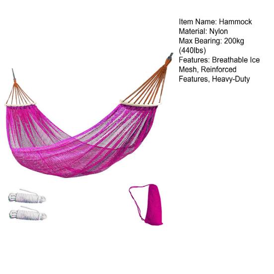 Void Studio Hammock with Breathable Ice Mesh Design Double Load Bearing 200kg Reinforced Traction Rope Anti-rollover