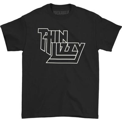 T-shirt Homme Thin Lizzy Logo Coupe Ajustée Petit Noir