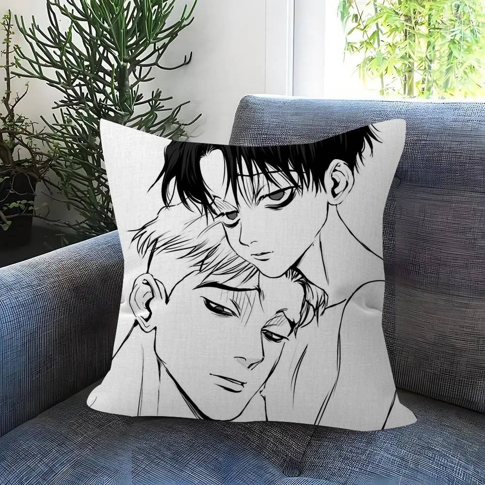 Korean Manga Killing Stalking Vintage Pillow Cover For Bedroom Room And Living Room Sofa Decorative Cushion Cover