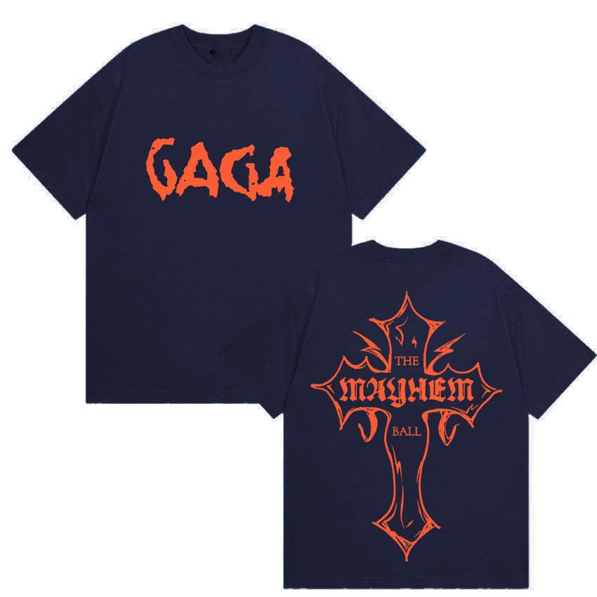 Lady Gaga The Mayhem Ball Album 2025 Print T-Shirt Unisex Women Summer Harajuku Vintage Oversized Cotton T Shirt Hip Hop Streetwear