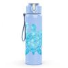 1PC Light Blue Sea Turtle Cartoon 750ml Color Plastic Sports Water Bottle Leakproof Flip Straw Lid Suitable for Sports Office Home Use