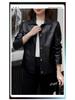 Women's High-End Leather Motorcycle Jacket - Slimming Short Style, Spring/Autumn 2025 Fashion