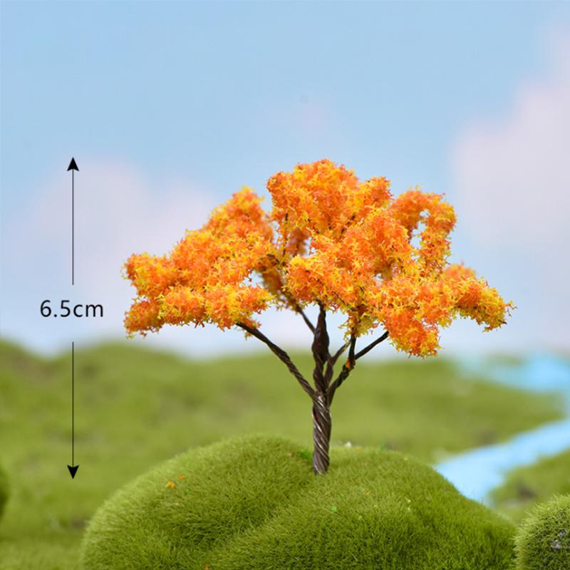 Mini Cherry Blossom Bonsai: Artificial Green Plant Decoration for Micro Landscapes.