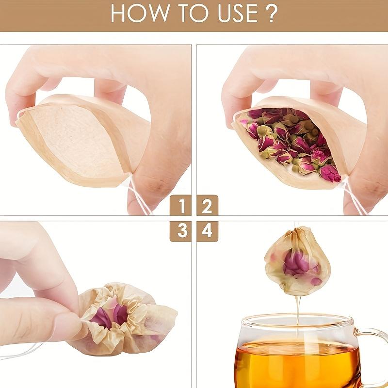 50/100PCS Round Filter Paper Tea Bag Disposable Tea Bags Food Grade Non-woven Fabric Spice Filters Bag Kitchen Filters Teabags