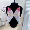 Clothing Stickers Embroidered Patch Organza Fabric Butterfly Appliques  Sewing