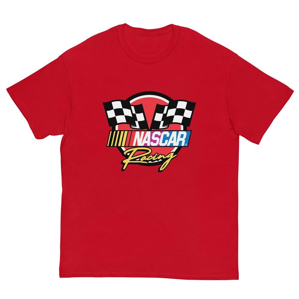 Nascar Racing Checkered Flags Logo Tshirt S