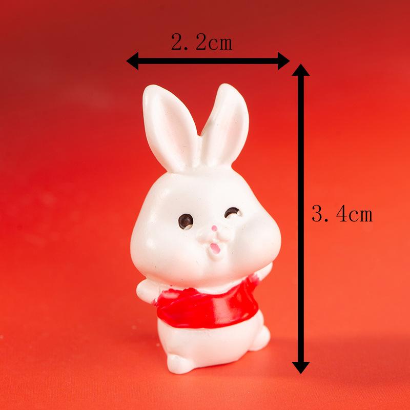 Micro Landscape Decoration Cute Cartoon New Year Rabbit Gift Rabbit Resin Decoration