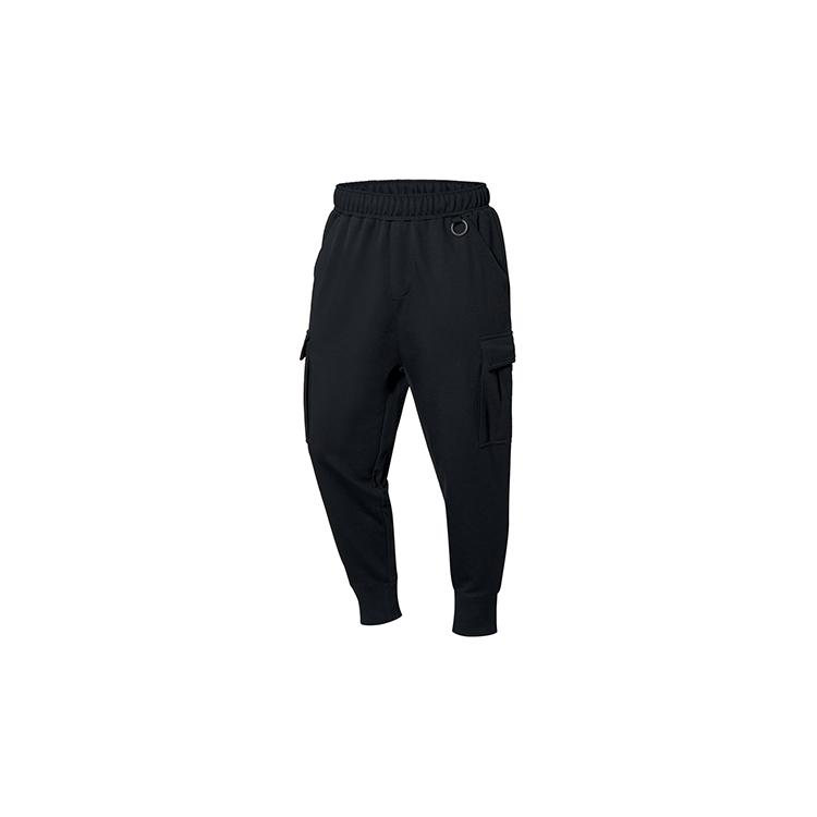 Li Ning Knitted Sweatpants Men s Black Moderate Cuffed Pants AKLP027-2 XXL