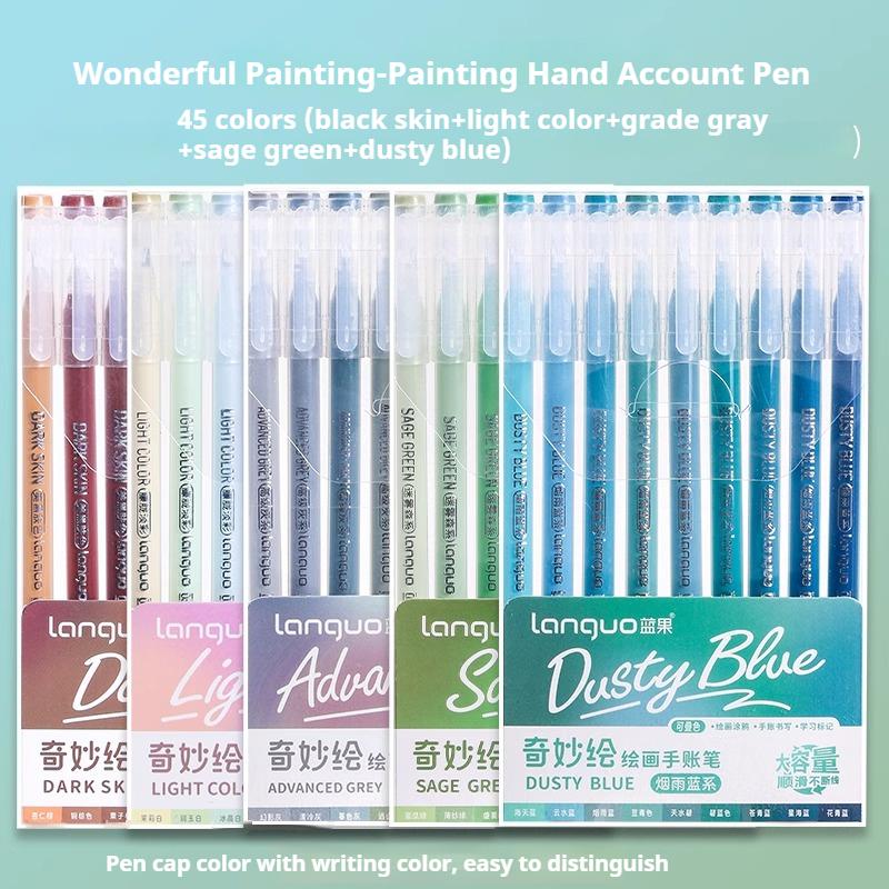 

Languo 45/162/207 Colors Of One Set Color Gel Pen Drawing Handbook Pens Student DIY Graffiti Writing Painting Marker Stationery