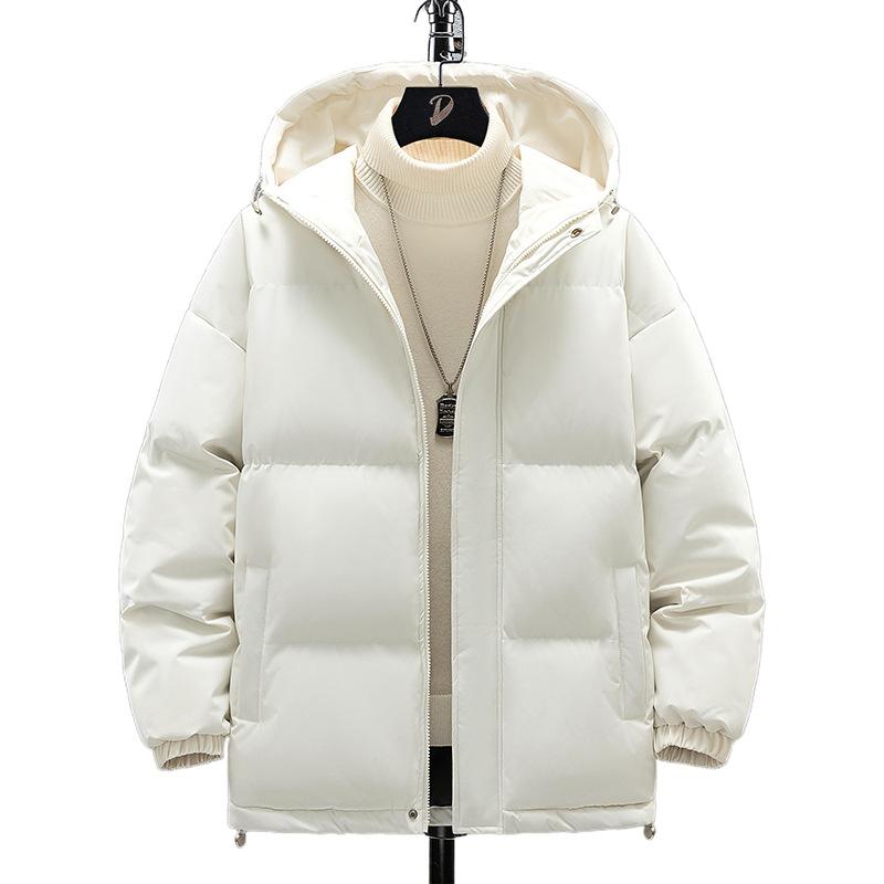 

Короткая хлопковая куртка с капюшоном для зимнего тепла, хлопковое пальто большого размера, свободная стеганая куртка 8XL бежевый