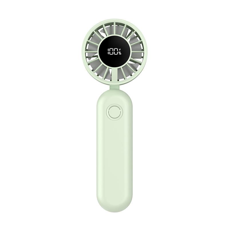 

Rechargeable Foldable Mini Handheld Desktop Fan with Digital Display 148*51*37mm светло-зеленый
