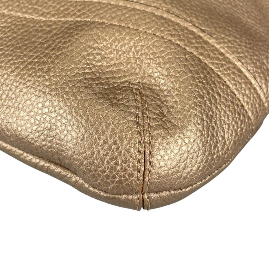COACH Soho Graboutin leather Shoulder Bag leather gold Women F16514 Used