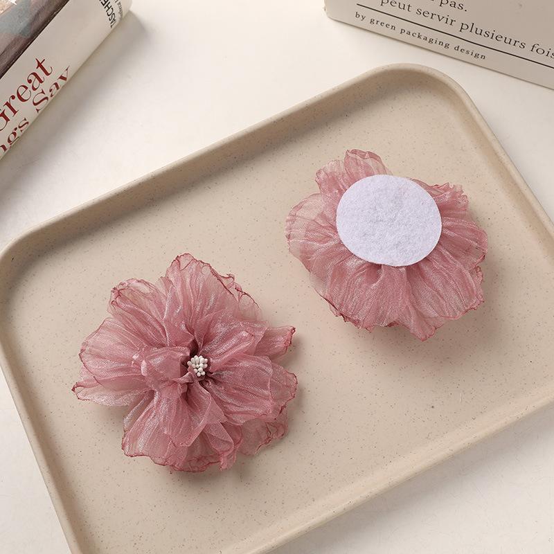 Elegant Fabric Flower Organza Flower Organza Material Flower Shape Diy Accessories Multicolor Jewelry Accessories Wedding