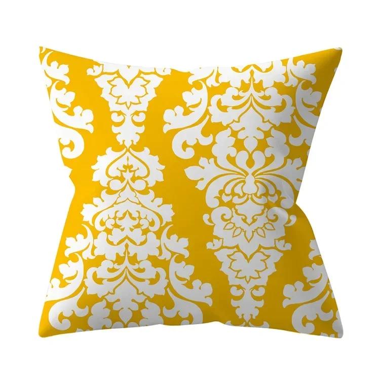 New Nordic Geometry Yellow Cushion Cases Modern Fashion Abstract Art Pillows Case Sofa Car Couch Decorative Throw Pillow 45x45cm