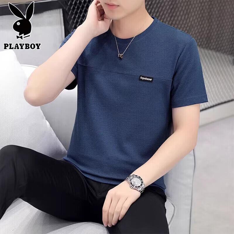 PLAYBOY Men s Round Neck Short Sleeve T-Shirt 2XL