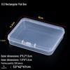Rectangular Transparent PP Plastic Storage Box for Stationery, Cards, Hardware, Jewelry, and Fishing Gear